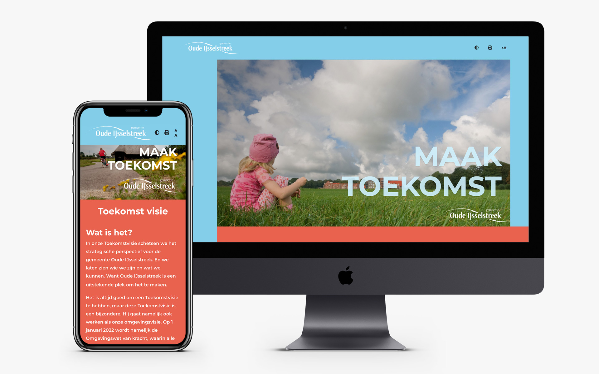 website en mobiel versie van de toekomst visie