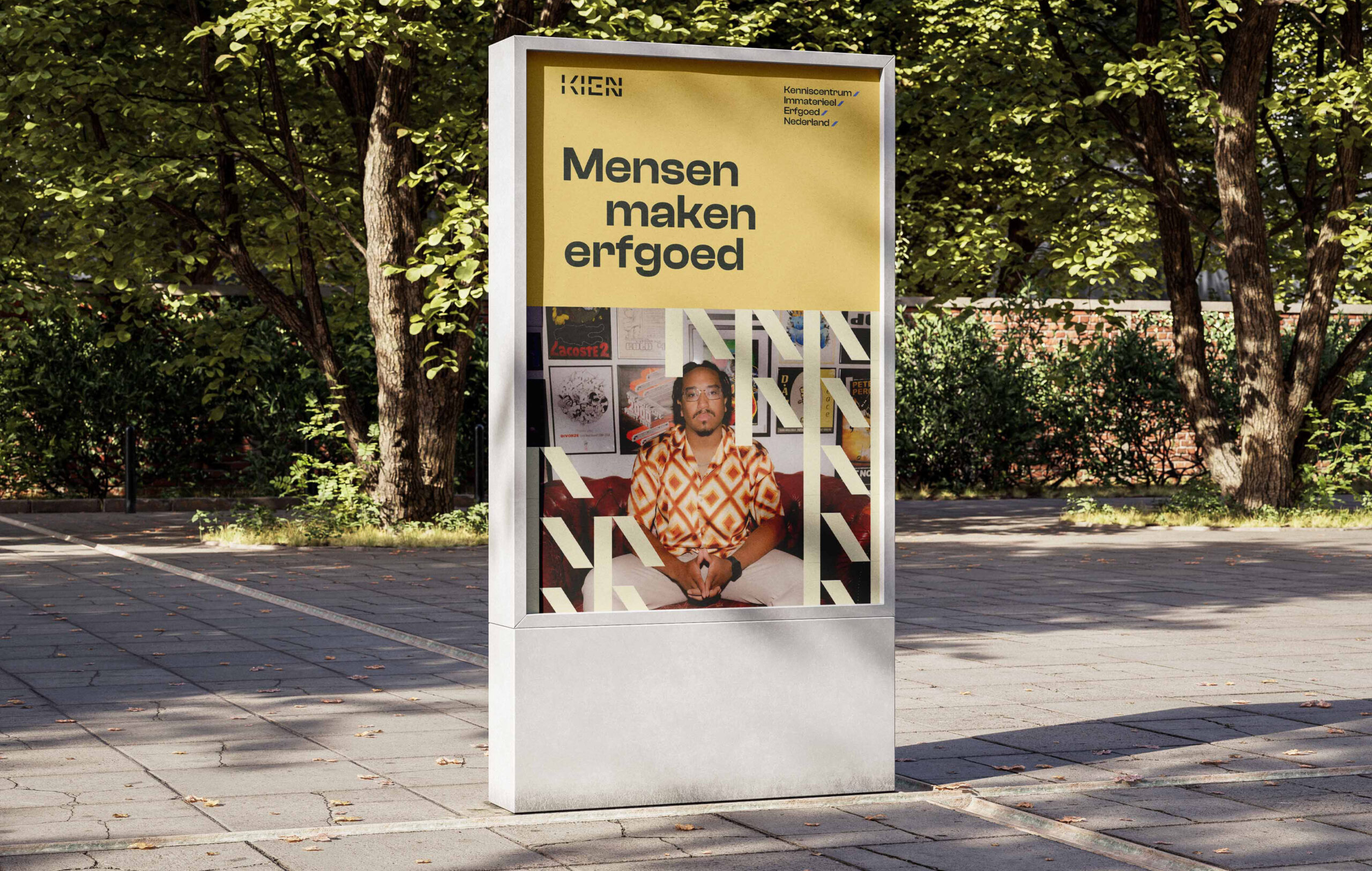 Abri met KIEN-campagne 'Mensen maken erfgoed', ontworpen door Diep Arnhem